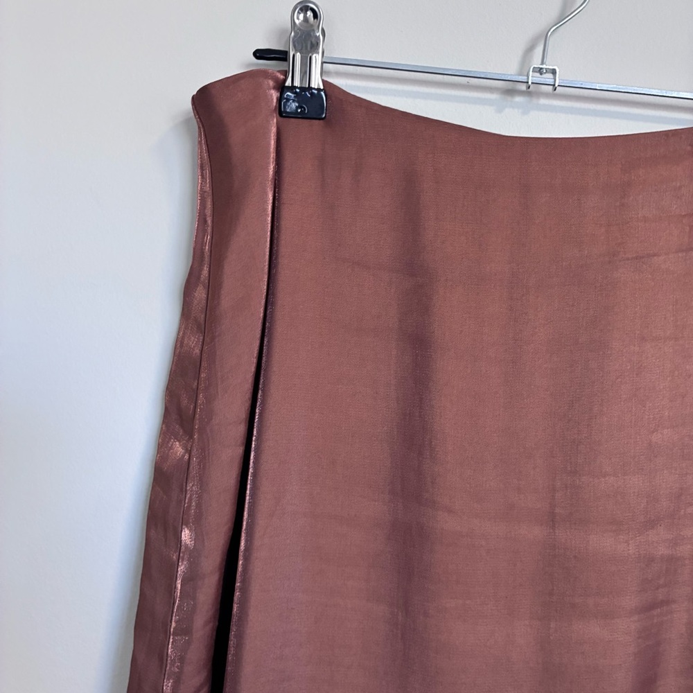 ICHI Metallic Brown Midi Skirt (IHRAIA SK) - Picture 5 of 10